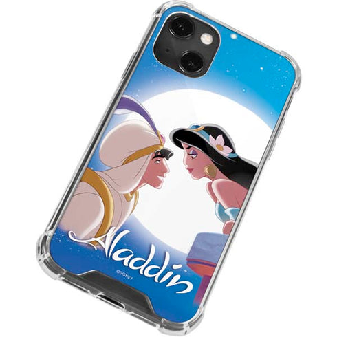 Disney Aladdin and Princess Jasmine Kiss iPhone 13 Mini Clear Case
