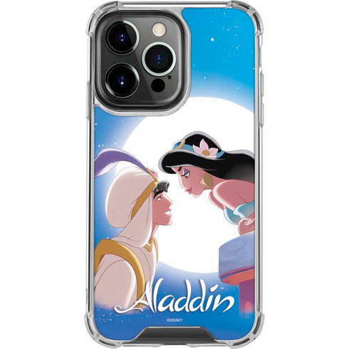 Disney Aladdin and Princess Jasmine Kiss iPhone 13 Pro Clear Case