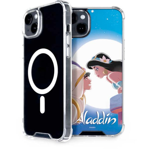 Disney Aladdin and Princess Jasmine Kiss iPhone 15 Plus MagSafe Case