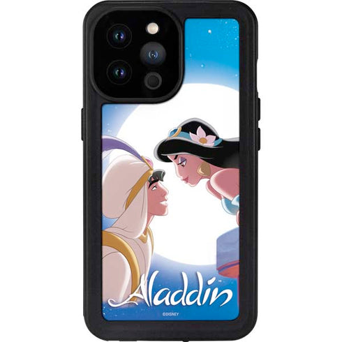 Disney Aladdin and Princess Jasmine Kiss iPhone 14 Pro Max Waterproof Case
