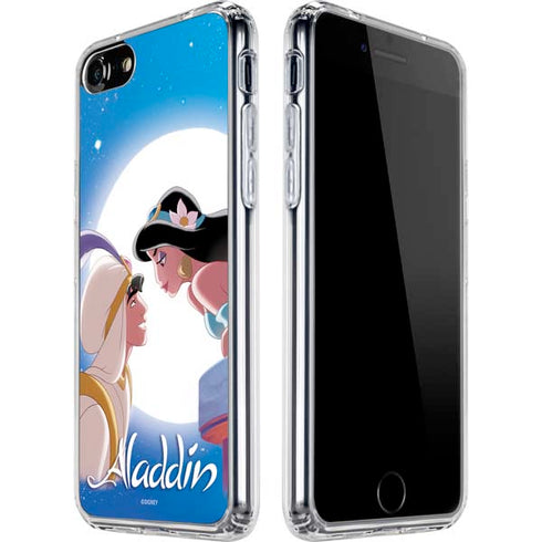 Disney Aladdin and Princess Jasmine Kiss iPhone SE (2nd & 3rd Gen) Clear Case