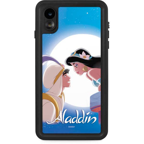 Disney Aladdin and Princess Jasmine Kiss iPhone XR Waterproof Case