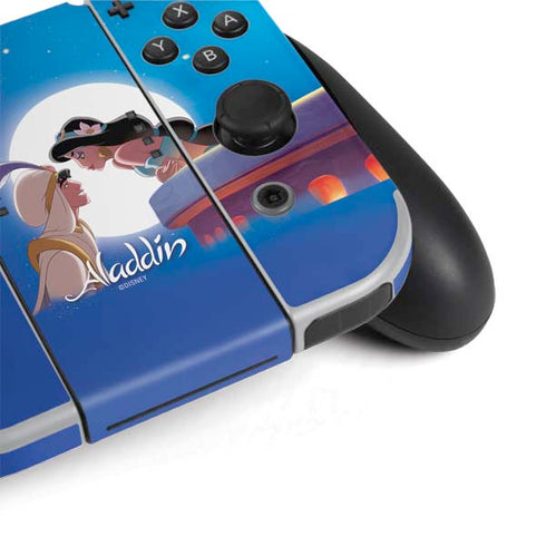 Disney Aladdin and Princess Jasmine Kiss Nintendo Switch OLED (2021) Skin