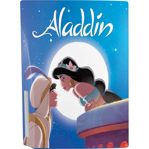 Disney Aladdin and Princess Jasmine Kiss PS5 Console Skin
