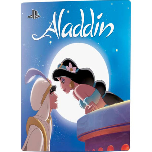 Disney Aladdin and Princess Jasmine Kiss PS5 Digital Edition Console Skin