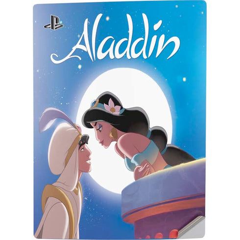 Disney Aladdin and Princess Jasmine Kiss PS5 Digital Edition Console Skin