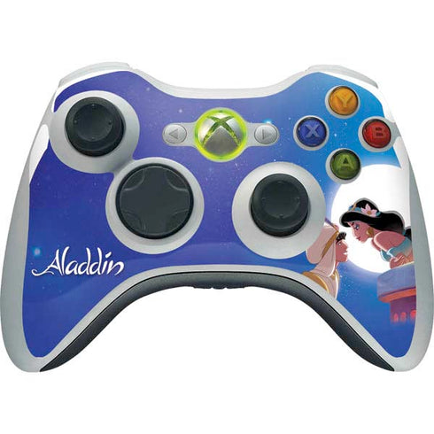 Disney Aladdin and Princess Jasmine Kiss Xbox 360 Wireless Controller Skin