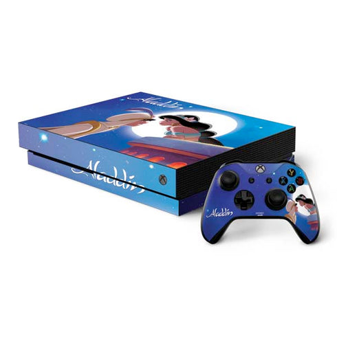 Disney Aladdin and Princess Jasmine Kiss Xbox One X Bundle Skin