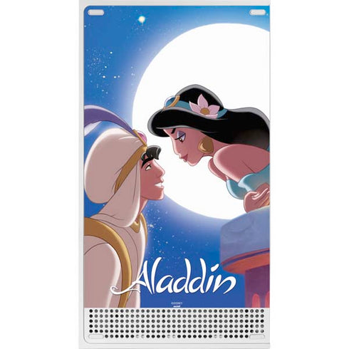 Disney Aladdin and Princess Jasmine Kiss Xbox Series S Console Skin