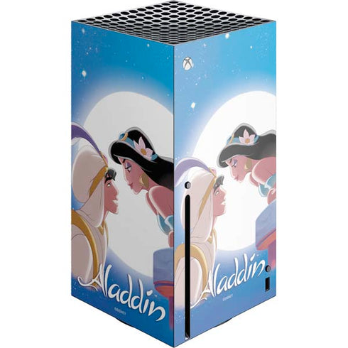 Disney Aladdin and Princess Jasmine Kiss Xbox Series X Console Skin