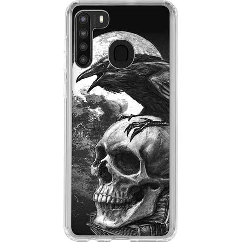 Alchemy Carta Poe's Raven Galaxy A21 Clear Case