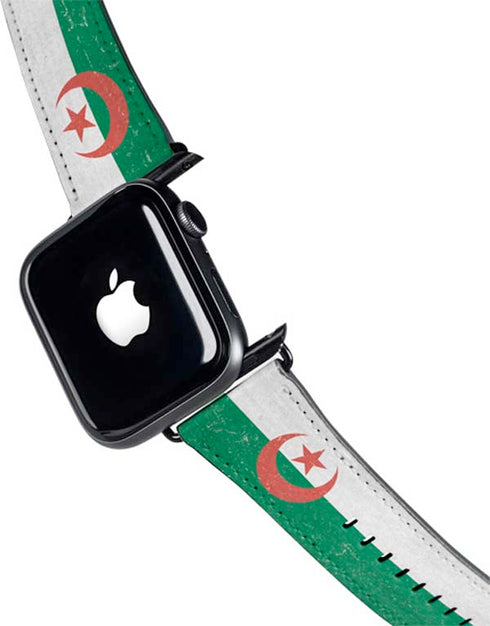 Algeria Flag Distressed Apple Watch Band 42-44mm