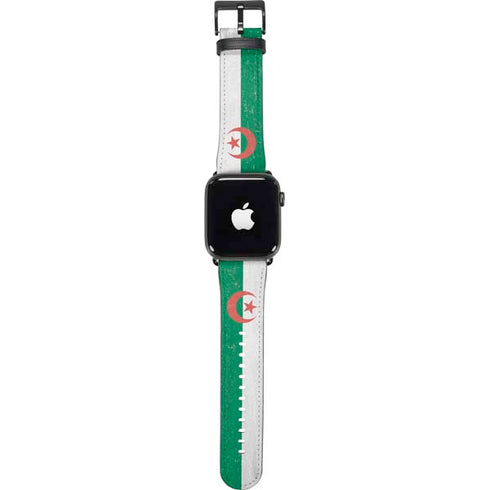 Algeria Flag Distressed Apple Watch Band 42-44mm