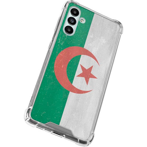 Algeria Flag Distressed Galaxy A13 5G Clear Case