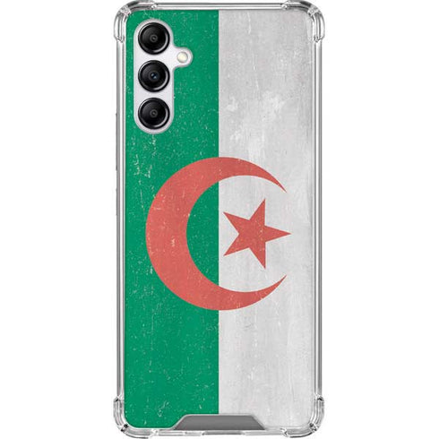Algeria Flag Distressed Galaxy A14 5G Clear Case