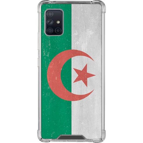 Algeria Flag Distressed Galaxy A51 5G Clear Case