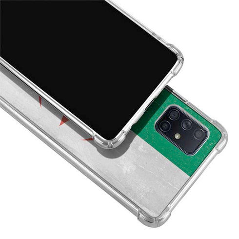 Algeria Flag Distressed Galaxy A51 5G Clear Case