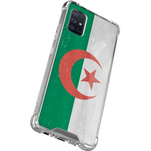 Algeria Flag Distressed Galaxy A51 5G Clear Case