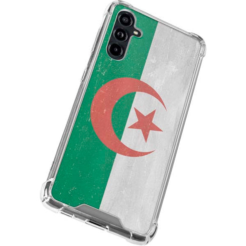 Algeria Flag Distressed Galaxy A54 5G Clear Case