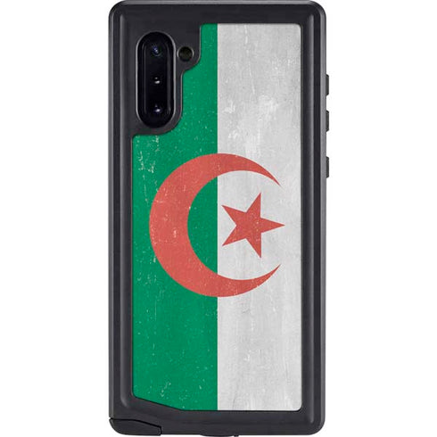 Algeria Flag Distressed Galaxy Note 10 Waterproof Case