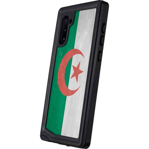 Algeria Flag Distressed Galaxy Note 10 Waterproof Case