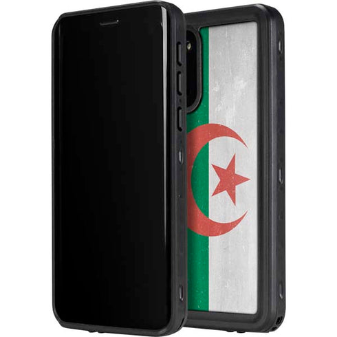 Algeria Flag Distressed Galaxy S20 Plus Waterproof Case