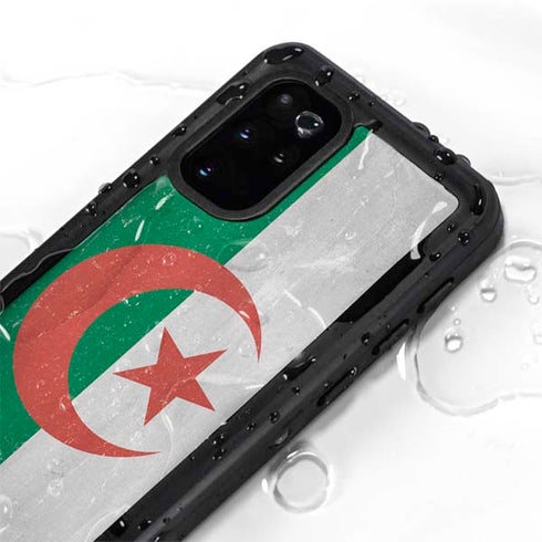 Algeria Flag Distressed Galaxy S20 Plus Waterproof Case