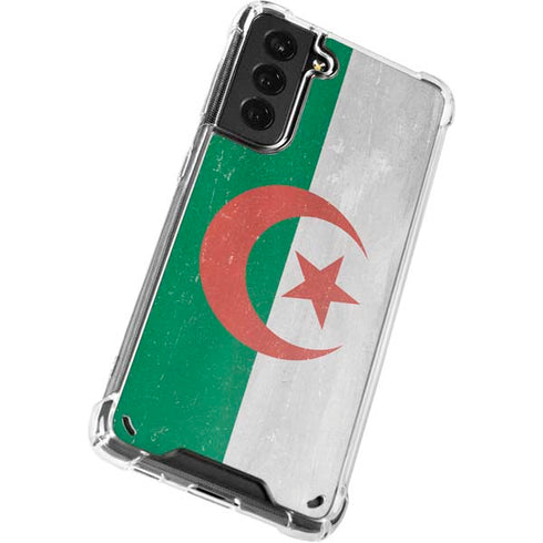Algeria Flag Distressed Galaxy S21 Plus 5G Clear Case