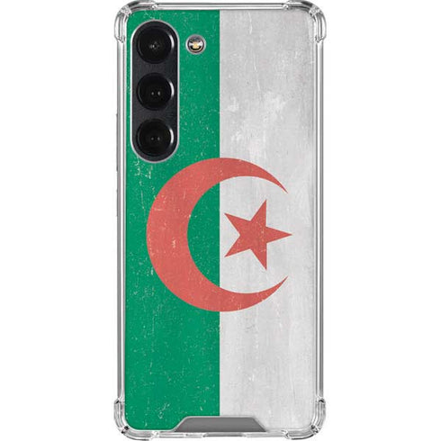 Algeria Flag Distressed Galaxy S23 Clear Case
