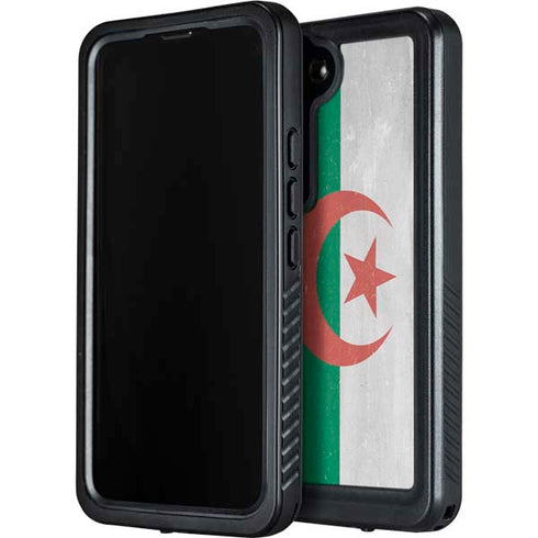 Algeria Flag Distressed Galaxy S23 Plus Waterproof Case