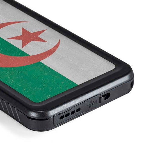 Algeria Flag Distressed Galaxy S23 Plus Waterproof Case