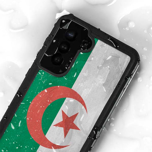 Algeria Flag Distressed Galaxy S23 Plus Waterproof Case