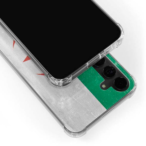 Algeria Flag Distressed Galaxy S24 Plus Clear Case