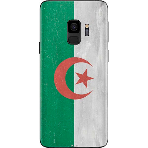 Algeria Flag Distressed Galaxy S9 Skin