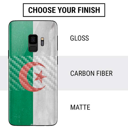 Algeria Flag Distressed Galaxy S9 Skin