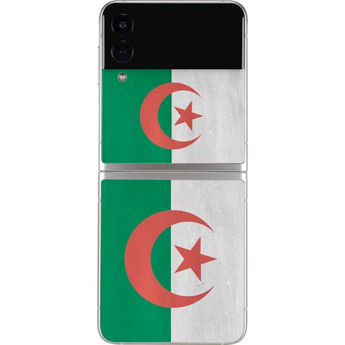 Algeria Flag Distressed Galaxy Z Flip4 5G Skin