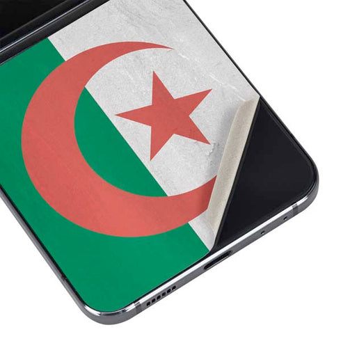 Algeria Flag Distressed Galaxy Z Flip5 5G Skin