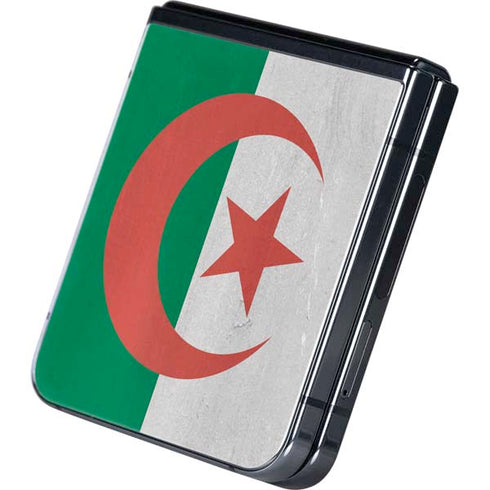 Algeria Flag Distressed Galaxy Z Flip5 5G Skin