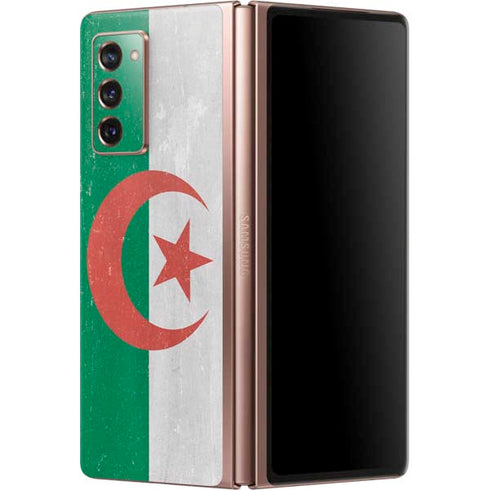 Algeria Flag Distressed Galaxy Z Fold2 5G Skin