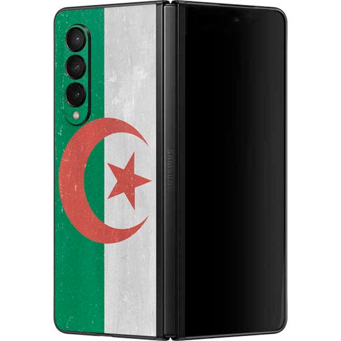 Algeria Flag Distressed Galaxy Z Fold3 5G Skin