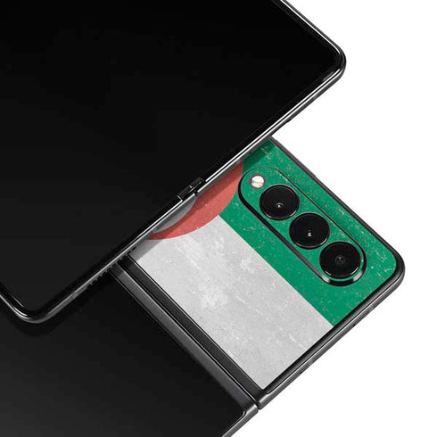 Algeria Flag Distressed Galaxy Z Fold3 5G Skin