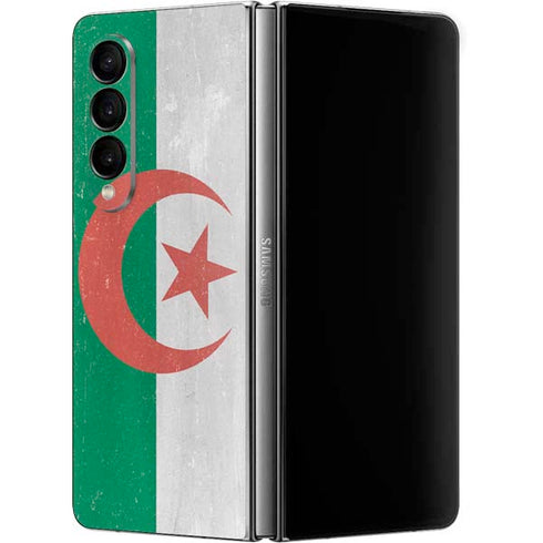 Algeria Flag Distressed Galaxy Z Fold4 5G Skin