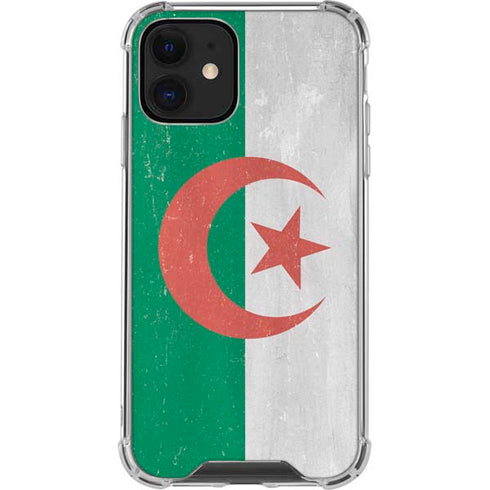 Algeria Flag Distressed iPhone 12 Mini Clear Case