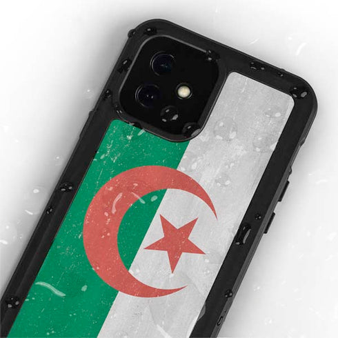Algeria Flag Distressed iPhone 12 Mini Waterproof Case