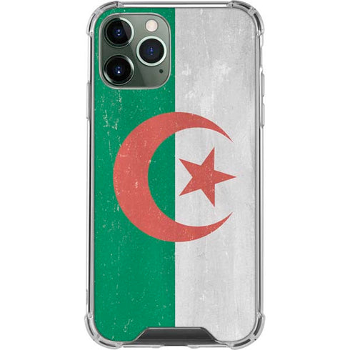 Algeria Flag Distressed iPhone 12 Pro Clear Case