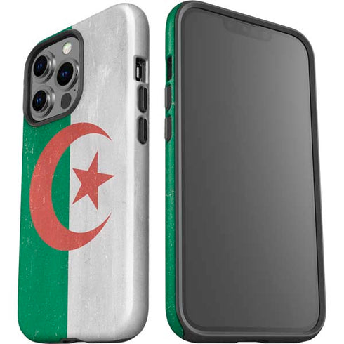 Algeria Flag Distressed iPhone 13 Pro Impact Case