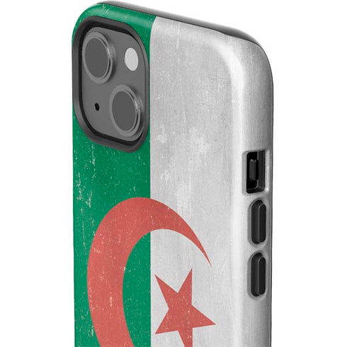 Algeria Flag Distressed iPhone 14 Plus Impact Case