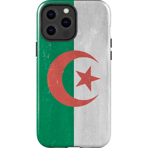 Algeria Flag Distressed iPhone 15 Pro Max Impact Case