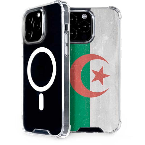 Algeria Flag Distressed iPhone 14 Pro Max MagSafe Case