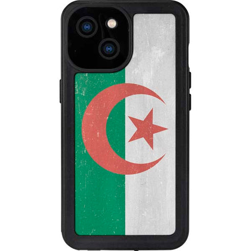 Algeria Flag Distressed iPhone 15 Waterproof Case